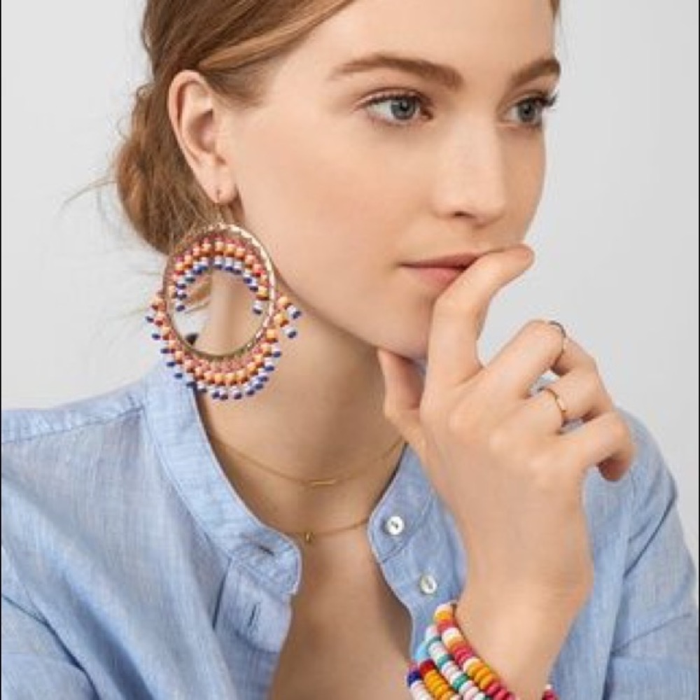 Beaded hoops